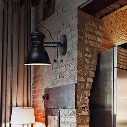 Kinkiety ścienne Art Deco Lampa Industrialna Żelazna Tablica Ścienna Loft
