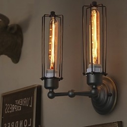 Loft American Country Retro Żelazna lampa ścienna Art Industry Lights