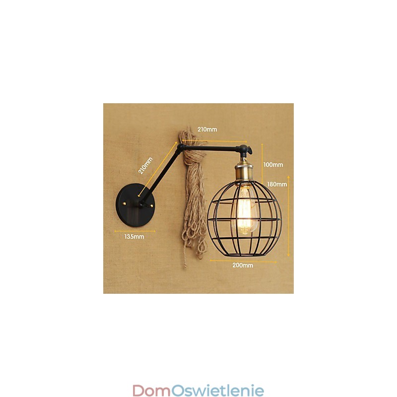 Kinkiety, lampy wiszące, lampy do czytania, styl miniaturowy, rustykalny domek, metal