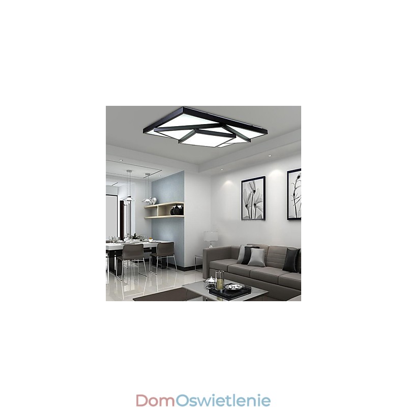 Kwadratowa lampa sufitowa wpuszczana w ścianę, nowoczesna i współczesna