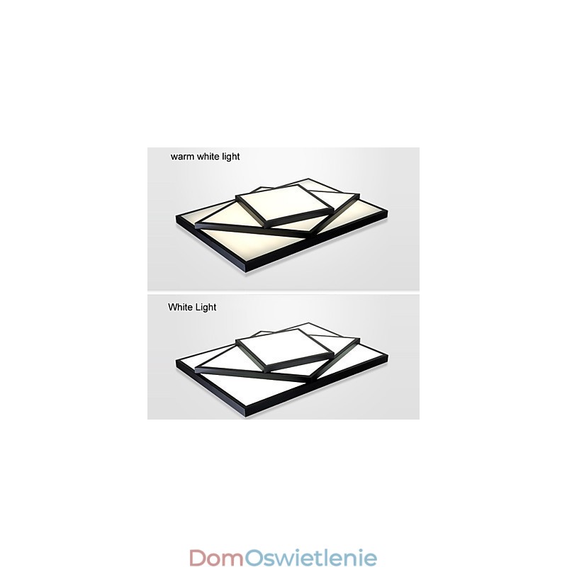 Kwadratowa lampa sufitowa wpuszczana w ścianę, nowoczesna i współczesna