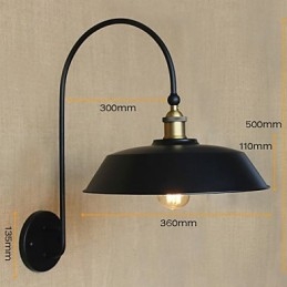 Kreatywny amerykański wiejski żelazny retro okrągły przemysłowy salon balkon alejka schody dekoracja pokoju lampa
