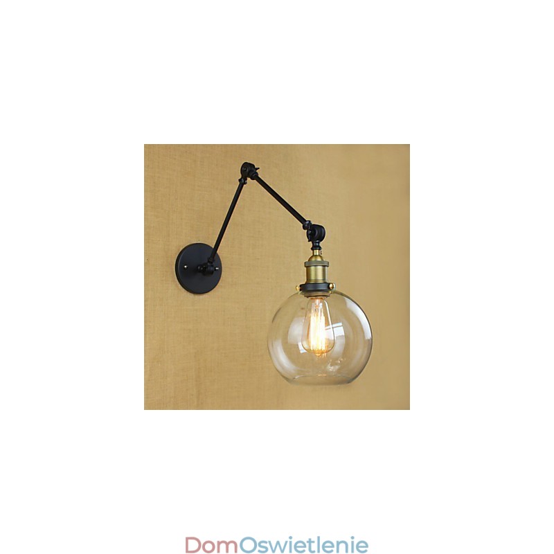 Długie ramię szklanej ściany Żelazo Przemysłowe Kreatywne Teleskopowe Sypialnia Retro Nostalgiczne Restauracja Składane przejście