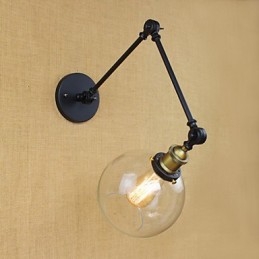 Długie ramię szklanej ściany Żelazo Przemysłowe Kreatywne Teleskopowe Sypialnia Retro Nostalgiczne Restauracja Składane przejście