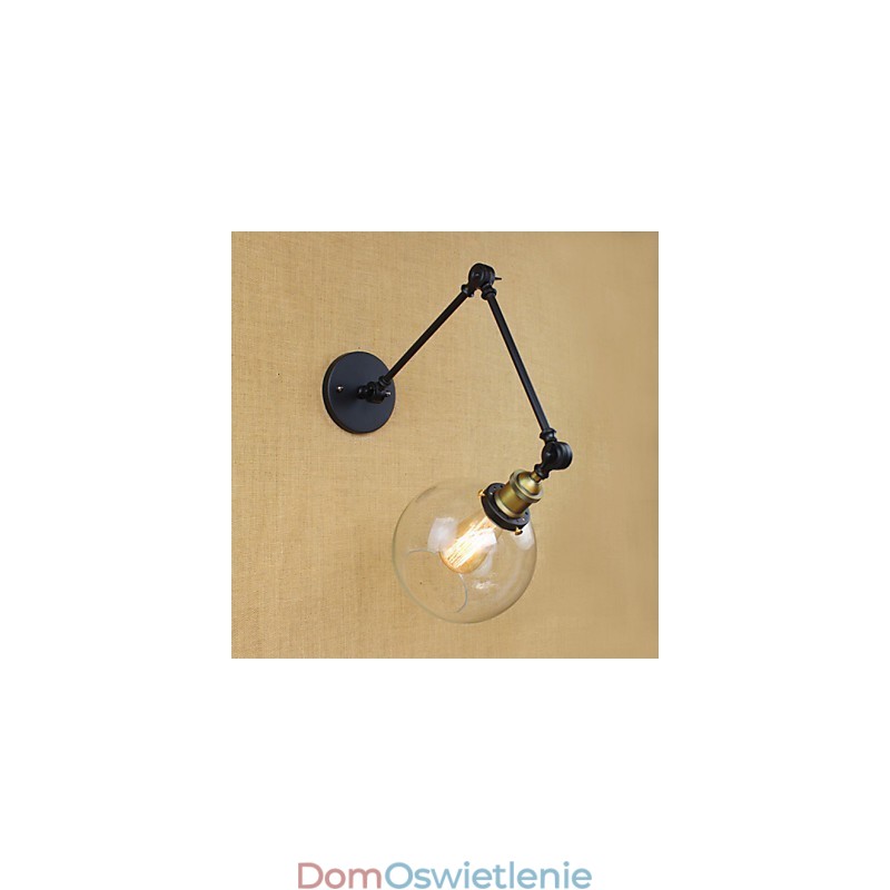 Długie ramię szklanej ściany Żelazo Przemysłowe Kreatywne Teleskopowe Sypialnia Retro Nostalgiczne Restauracja Składane przejście