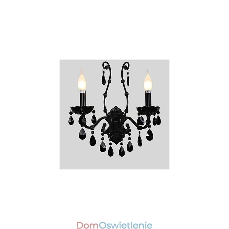 Kryształowe kinkiety ścienne w stylu mini, lampy ścienne w kształcie świec, nowoczesne współczesne, metalowe