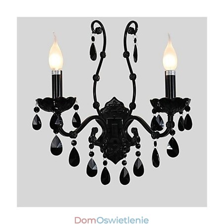 Kryształowe kinkiety ścienne w stylu mini, lampy ścienne w kształcie świec, nowoczesne współczesne, metalowe Kryształowe kinkiety ścienne w stylu mini, lampy ścienne w kształcie świec, nowoczesne współczesne, metalowe