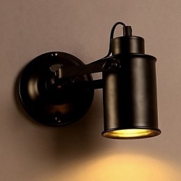 Vintage Kinkiet Przemysłowy Czarny Kuty Żelazny Kinkiet Retro Econce Fixturedison Lampa Korytarz Ścienny Oświetlenie
