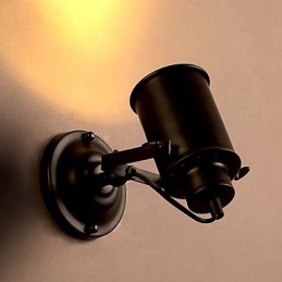 Vintage Kinkiet Przemysłowy Czarny Kuty Żelazny Kinkiet Retro Econce Fixturedison Lampa Korytarz Ścienny Oświetlenie