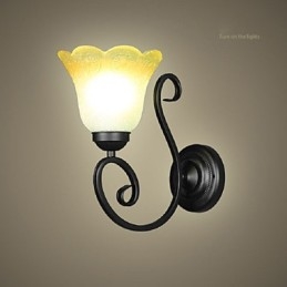 Vintage Wall Light Żelazo Szkło Swing Arm Wall Lampa Wystrój wnętrz Sypialnia Wall Light 110 220V Do salonu