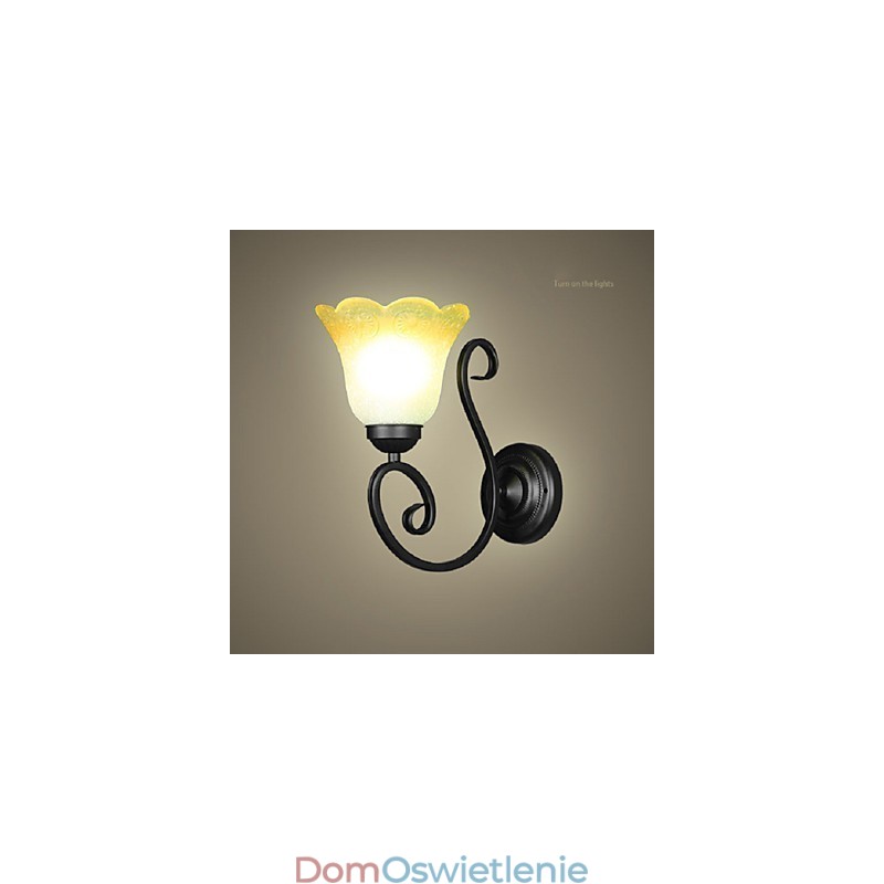 Vintage Wall Light Żelazo Szkło Swing Arm Wall Lampa Wystrój wnętrz Sypialnia Wall Light 110 220V Do salonu