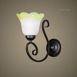 Vintage Wall Light Żelazo Szkło Swing Arm Wall Lampa Wystrój wnętrz Sypialnia Wall Light 110 220V Do salonu