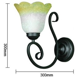 Vintage Wall Light Żelazo Szkło Swing Arm Wall Lampa Wystrój wnętrz Sypialnia Wall Light 110 220V Do salonu