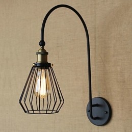 Nordic Mediterranean Style Retro Fashion Kreatywna Duża Pojedyncza Głowica Dekoracyjna Lampa Ścienna