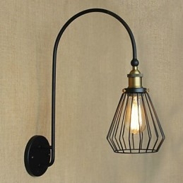 Nordic Mediterranean Style Retro Fashion Kreatywna Duża Pojedyncza Głowica Dekoracyjna Lampa Ścienna