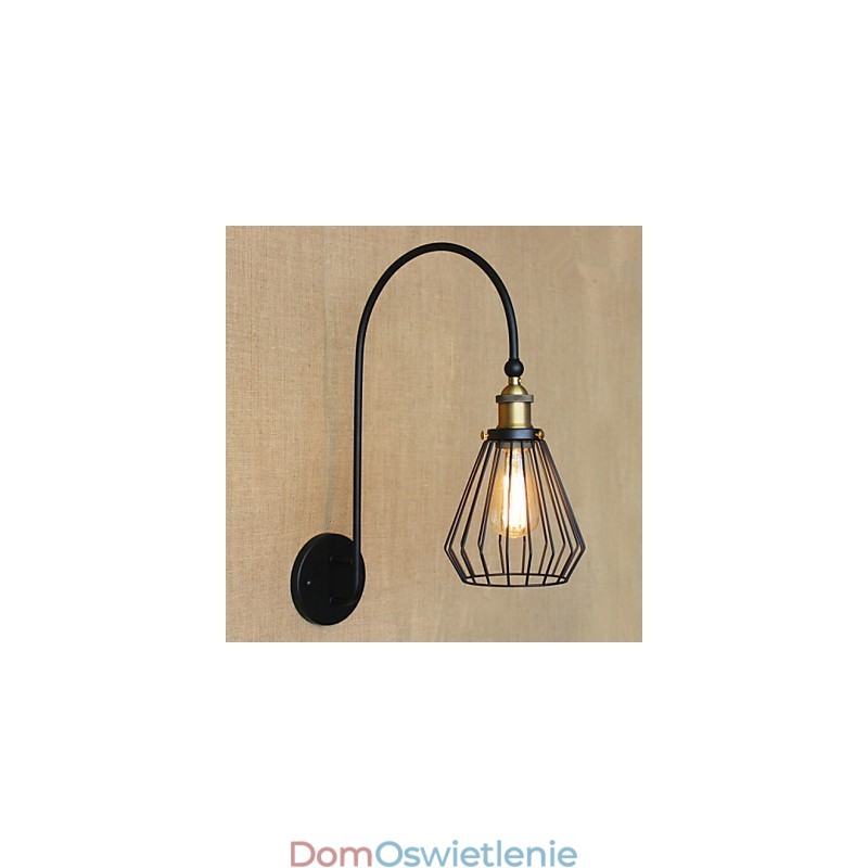 Nordic Mediterranean Style Retro Fashion Kreatywna Duża Pojedyncza Głowica Dekoracyjna Lampa Ścienna