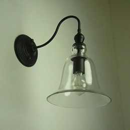 Kinkiet Vintage One Light Stal i szkło