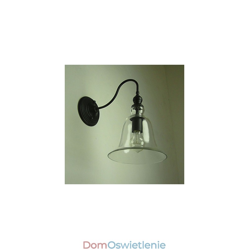 Kinkiet Vintage One Light Stal i szkło