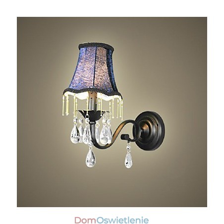 Kryształowa lampa ścienna z abażurem z tkaniny, najlepiej sprzedająca się w Europie i USA