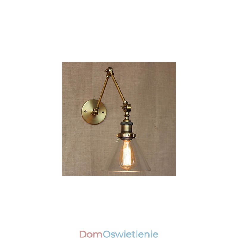 Retro Vintage Store Ekskluzywna, nowoczesna brązowa lampa ścienna do holu kościoła w sypialni