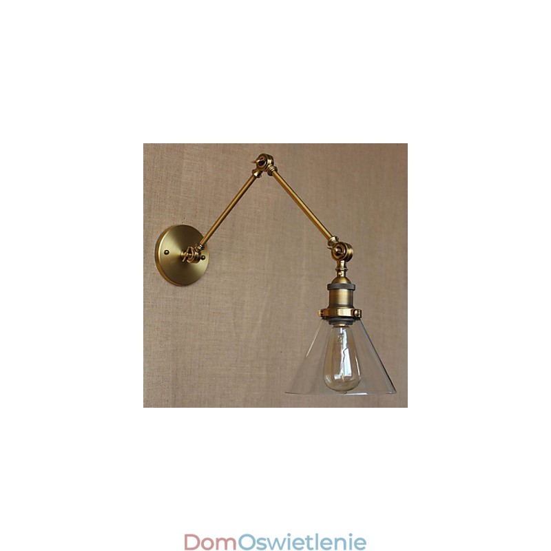 Retro Vintage Store Ekskluzywna, nowoczesna brązowa lampa ścienna do holu kościoła w sypialni