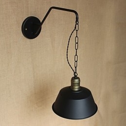 Prosta i kreatywna osobowość kinkiet przemysłowy łańcuch amerykański retro żelazny korytarz sypialnia lampka ścienna