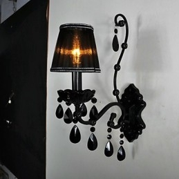 Kinkiety Kryształowe Tradycyjne Klasyczne Metalowe Czarne