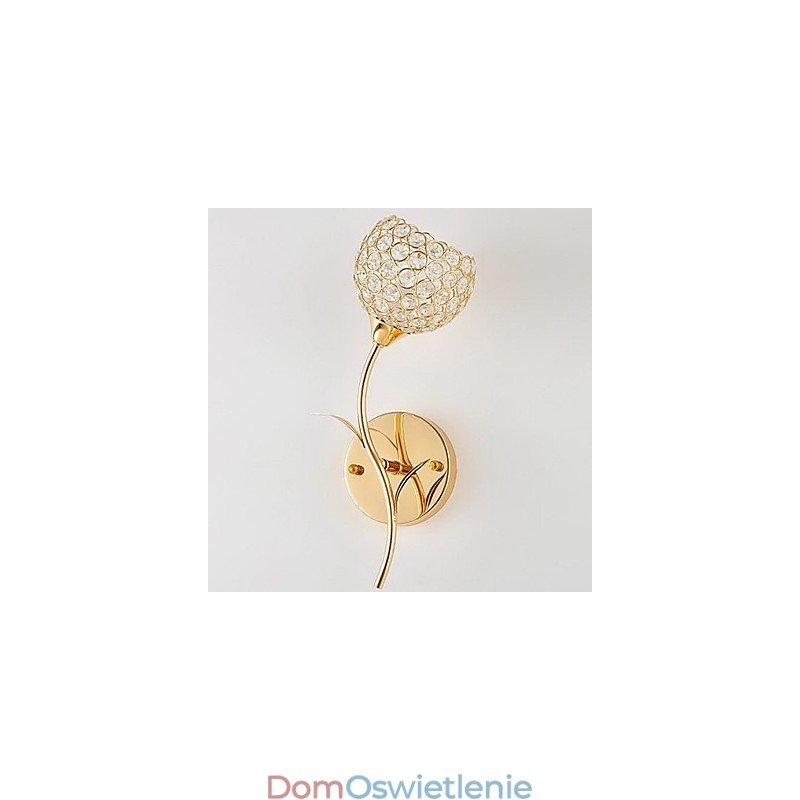 Minimalistyczna, nowoczesna lampa ścienna z kryształu