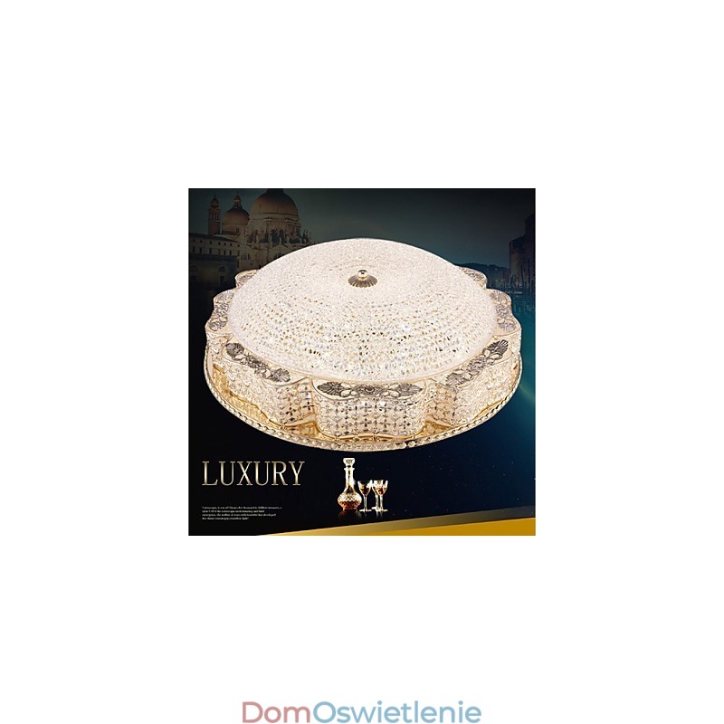 Nowoczesna luksusowa kryształowa lampa sufitowa absorbująca światło kopuły o średnicy 50 cm