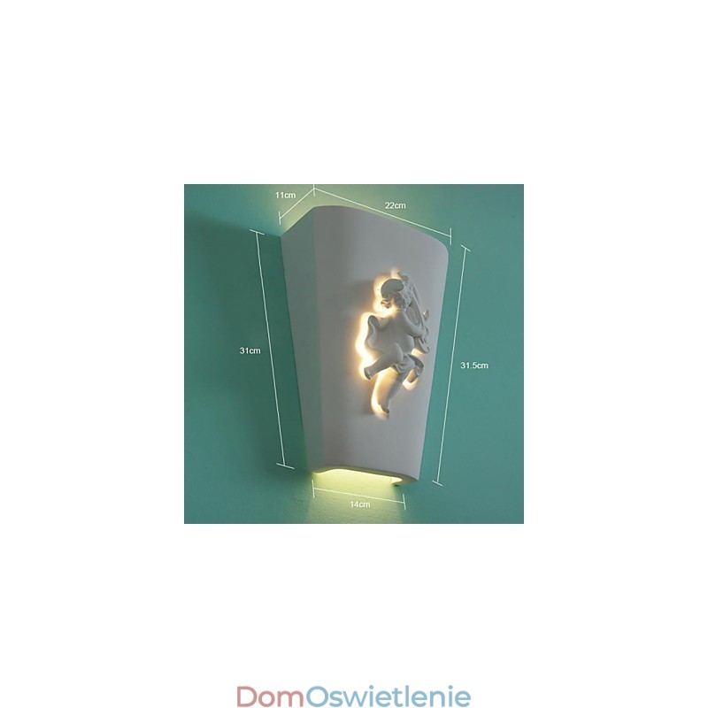 Kreatywna wiejska kreatywna śródziemnomorska lampa ścienna w stylu europejskim Kupidyn lampa ścienna