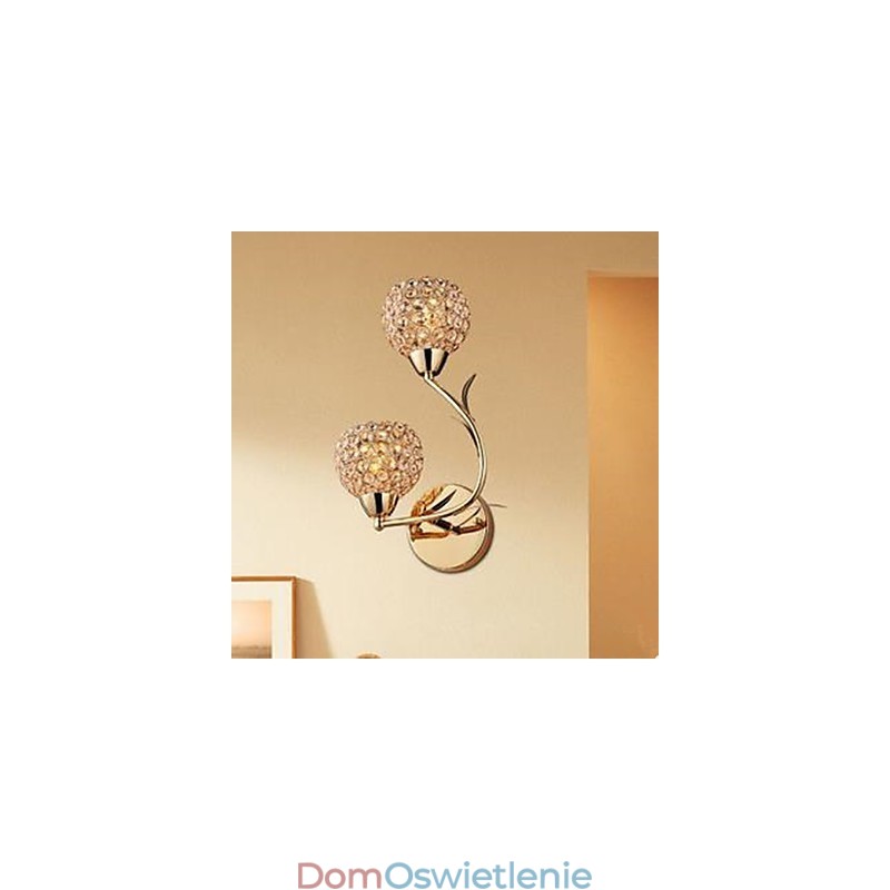 Zakontraktowana i współczesna złota podwójna lampa ścienna K9 Crystal