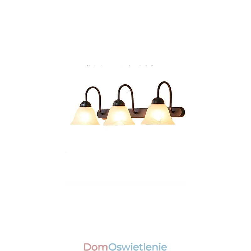 Oświetlenie łazienki w stylu mini rustykalnym, domek metalowy