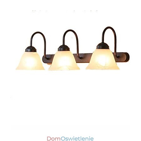 Oświetlenie łazienki w stylu mini rustykalnym, domek metalowy Oświetlenie łazienki w stylu mini rustykalnym, domek metalowy
