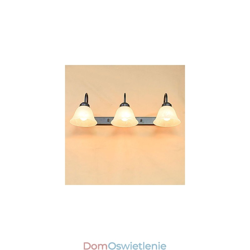 Oświetlenie łazienki w stylu mini rustykalnym, domek metalowy