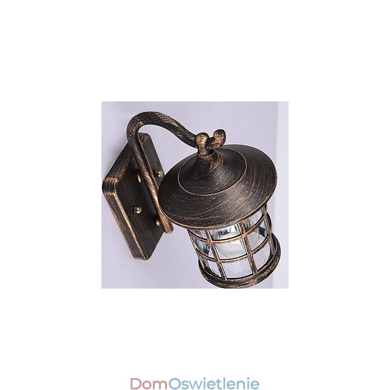 Antyczna rustykalna żelazna wodoodporna zewnętrzna lampa ścienna Vintage latarnia światło rdzawy matowy czarny korytarz korytarz kinkiet