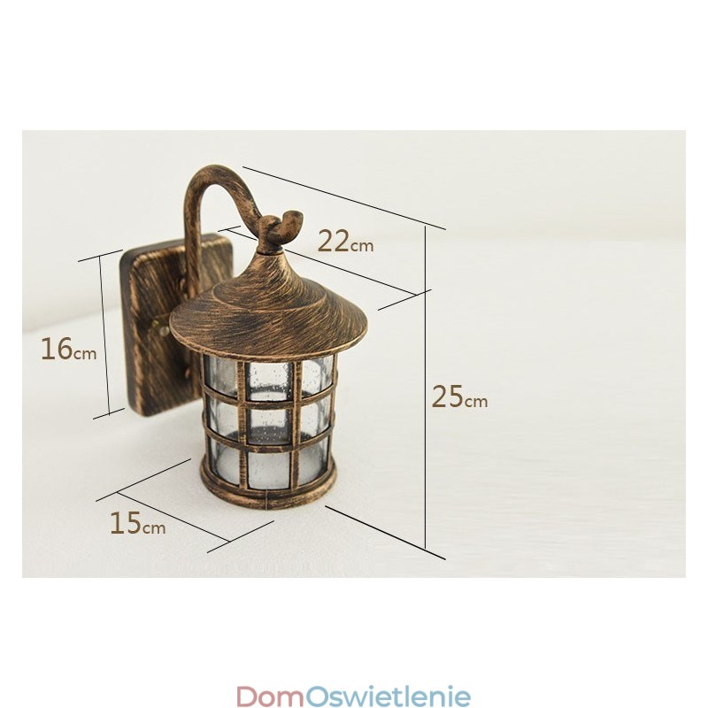 Antyczna rustykalna żelazna wodoodporna zewnętrzna lampa ścienna Vintage latarnia światło rdzawy matowy czarny korytarz korytarz kinkiet
