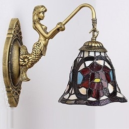 Europejskie zakontraktowane wiejskie kreatywne kute żelazne lampy ścienne