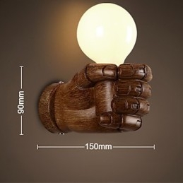 Europejska ściana Kreatywne Retro Pięść Lampa ścienna Światła