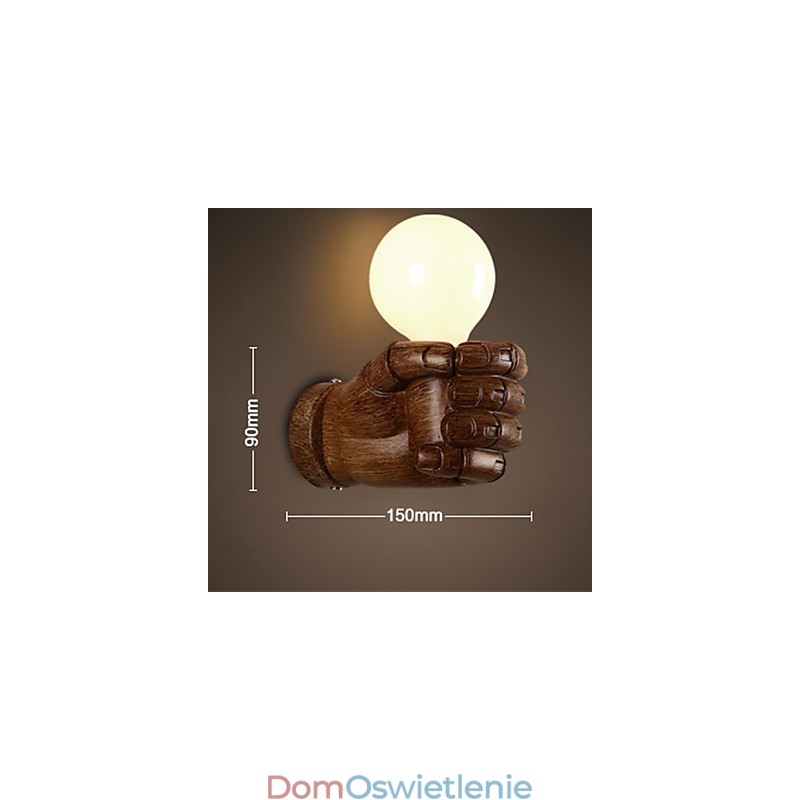 Europejska ściana Kreatywne Retro Pięść Lampa ścienna Światła