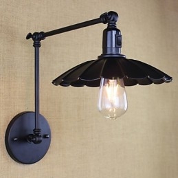 Lampka nocna do sypialni Hotel Inżynieria Restauracja Retro Matowy Czarny Pas Długie ramię Podwójny przełącznik ścienny