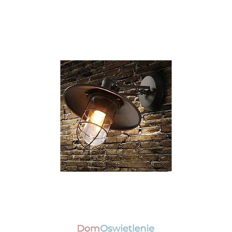 Amerykańska osobowość country w stylu kontraktowym, lampa ścienna w klatce magazynowej