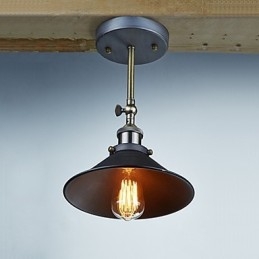 Industrial Vintage Edison Simplicity 1 lampa ścienna do jadalni, gabinetu, korytarza, biura, metalowa kinkiet