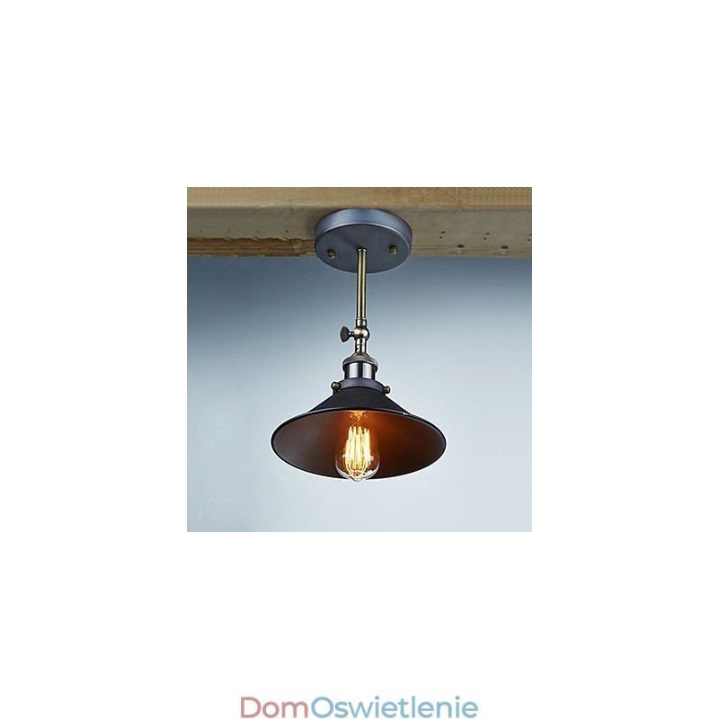 Industrial Vintage Edison Simplicity 1 lampa ścienna do jadalni, gabinetu, korytarza, biura, metalowa kinkiet