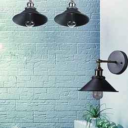 Industrial Vintage Edison Simplicity 1 lampa ścienna do jadalni, gabinetu, korytarza, biura, metalowa kinkiet