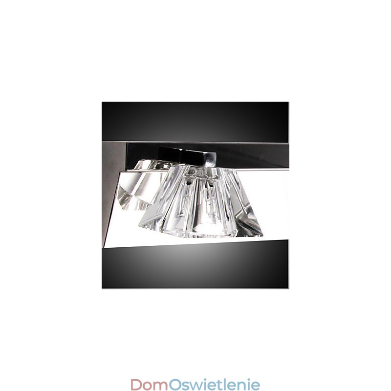 Nowoczesna lampa ścienna z kloszem szklanym 4 światła Lustro z przodu