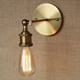 Amerykański bar kawiarnia restauracja lampka nocna minimalistyczny korytarz brąz kute żelazo kinkiet
