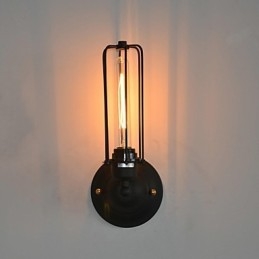 Amerykańska zabytkowa lampa ścienna z żelaza