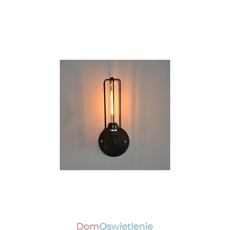 Amerykańska zabytkowa lampa ścienna z żelaza