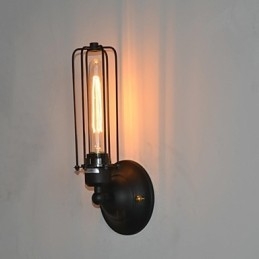 Amerykańska zabytkowa lampa ścienna z żelaza