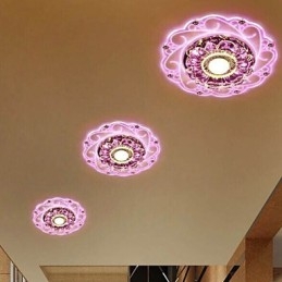 Kryształowa lampa sufitowa SMD 3W Kreatywna lampa tuba świetlna Kolorowa kopuła świetlna
